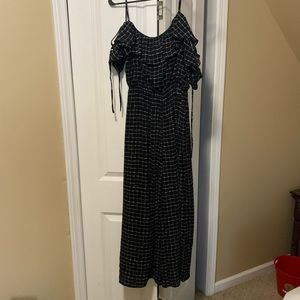 black and white jumpsuit